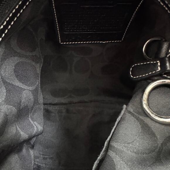 COACH Vintage 1415 Soho Black Leather Crossbody Shoulder Bag Hobo - Picture 11 of 15